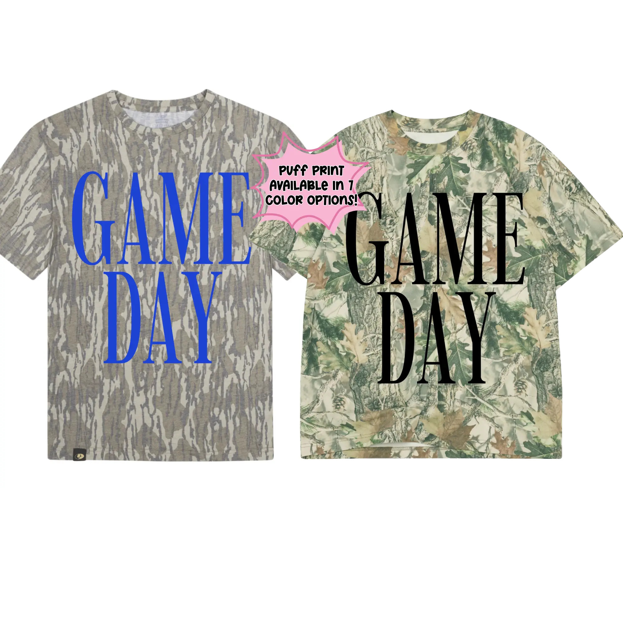 GAME DAY sports trendy design puff print T-Shirt