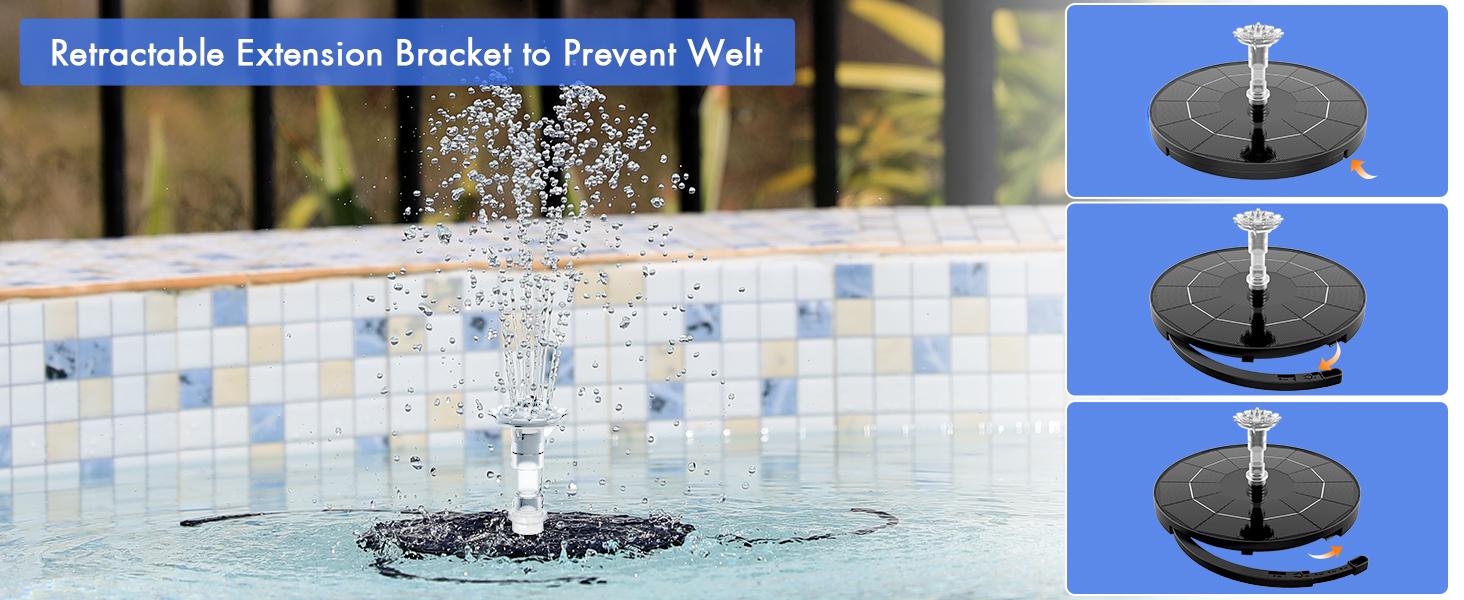 AISITIN 3.5W Solar Fountain Pump for Water Feature Outdoor DIY Solar Bird Bath Fountain with Multiple Nozzles, Solar Powered Water Fountain for Garden, Ponds, Fish Tank and Aquarium AISITIN 3.5W Solar Fountain Pump for Water Feature Outdoor DIY Solar Bird Bath Fountain with Multiple Nozzles, Solar Powered Water Fountain for Garden, Ponds, Fish Tank and Aquarium