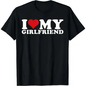 I Love My Girlfriend Gf I Heart My Girlfriend GF T-Shirt  Golf Gift T-Shirt For Men and Women
