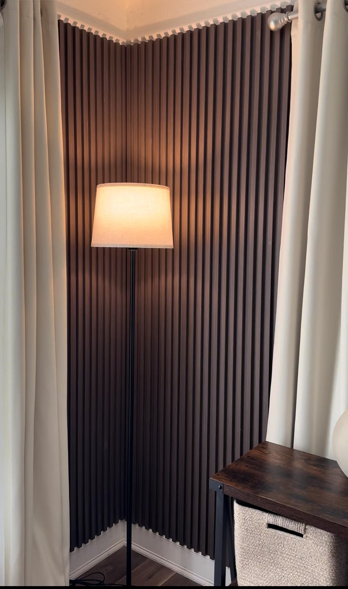 Art3d 4-Pack Acoustic Slat Wall Panels Decor Set,47.2 x 23.6in Elegant Wood Fluted Acoustic Panels for Interior Living Room Elegant Design Wall Treatment Wall Coverage