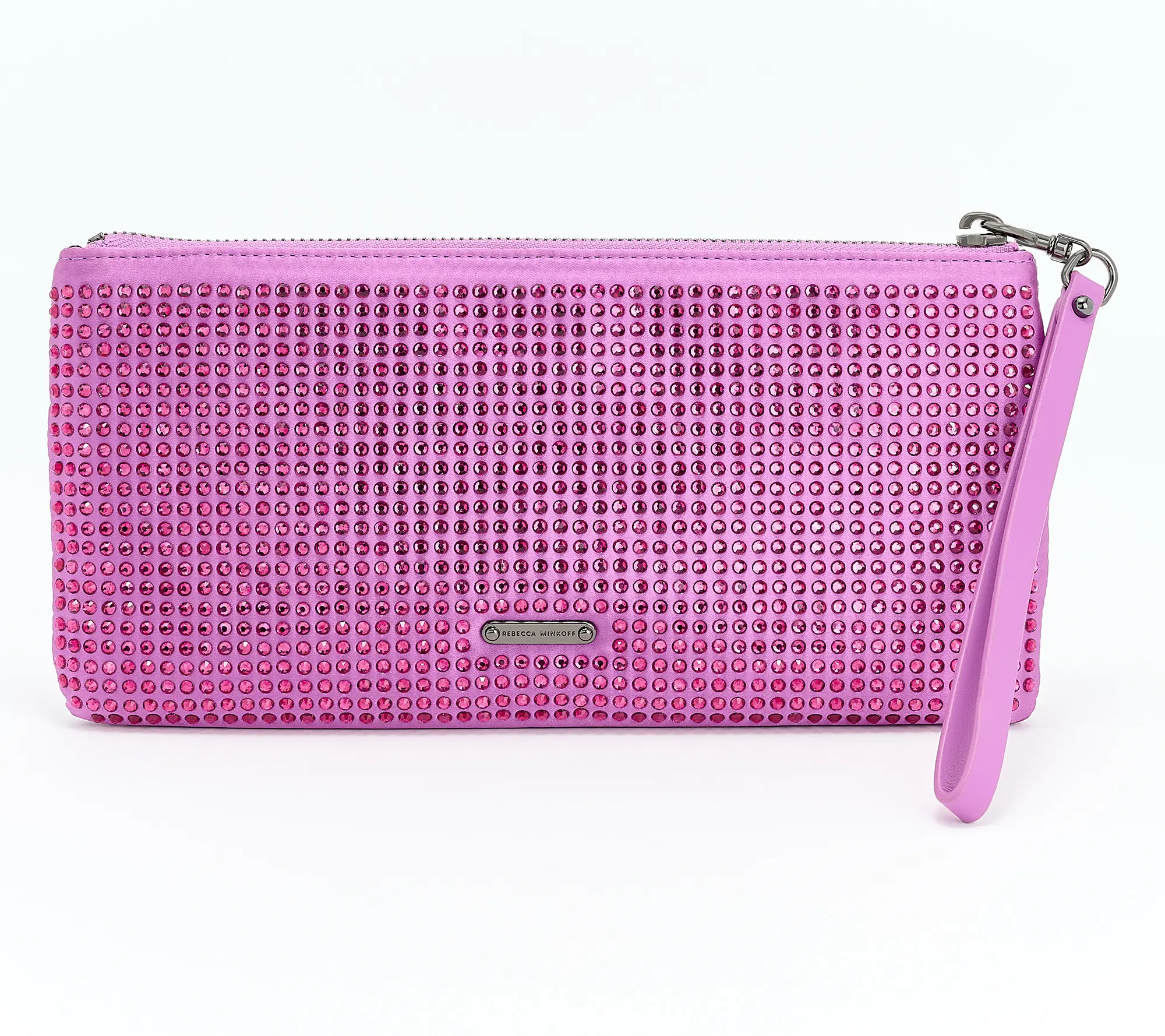 Rebecca Minkoff Large Crystal Pouch with Wristlet Strap Rebecca Minkoff Large Crystal Pouch with Wristlet Strap