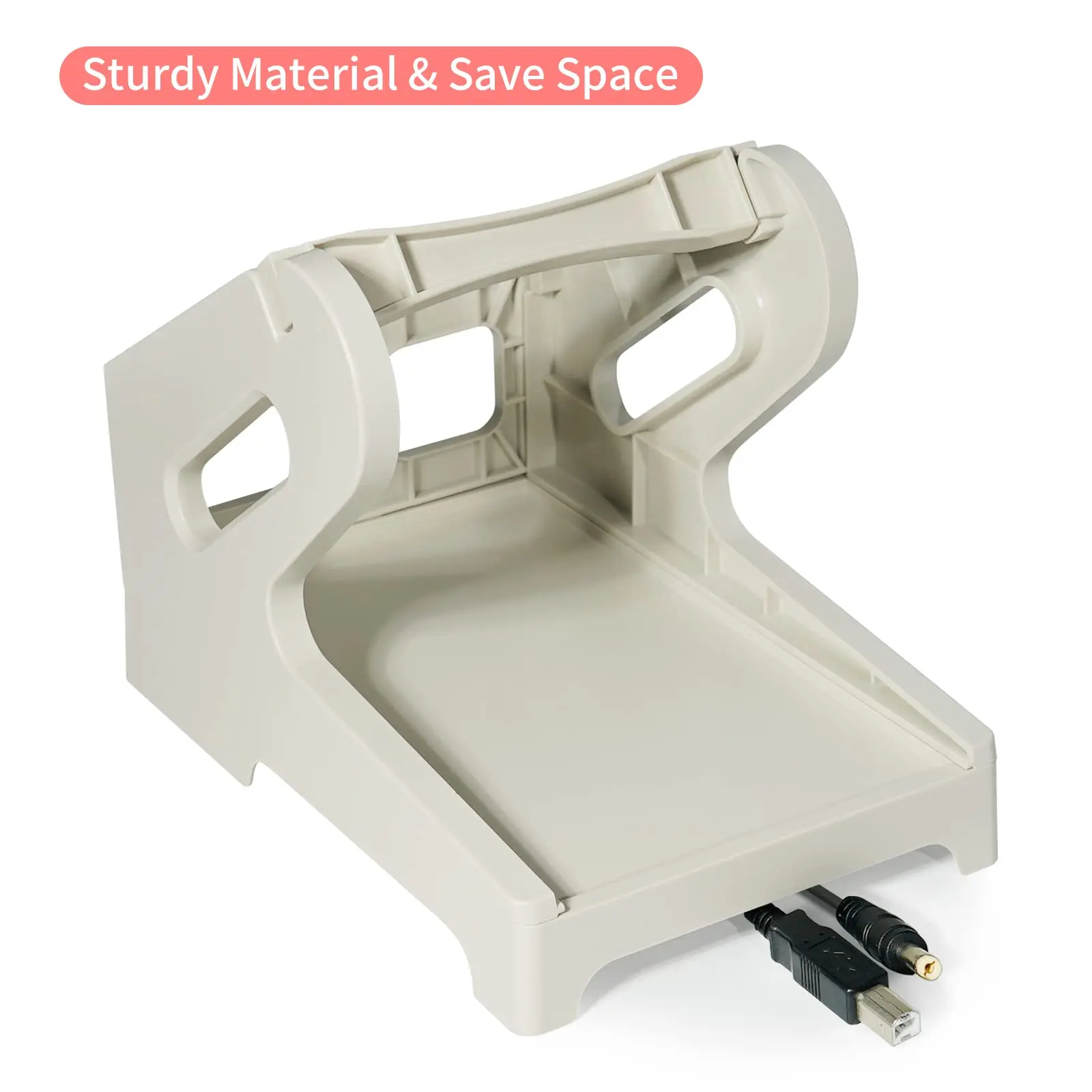 JADENS Sticker Roll Holder - Easy Assembly, Portable Size, Save Space, Sturdy Material, Compatible with Roll & Fan-Fold Labels (Labels Not Included), Shipping Label Printer