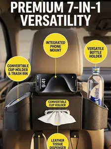 Damage-Free Car Storage Box - Expandable Seat Organizer