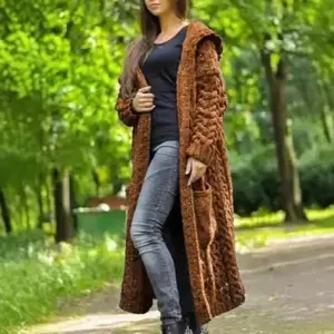 [2026]Women's Cardigan Braided Lazy Wind Hooded Long Cardigan Sweater Knitwear Cotton ?Gift
