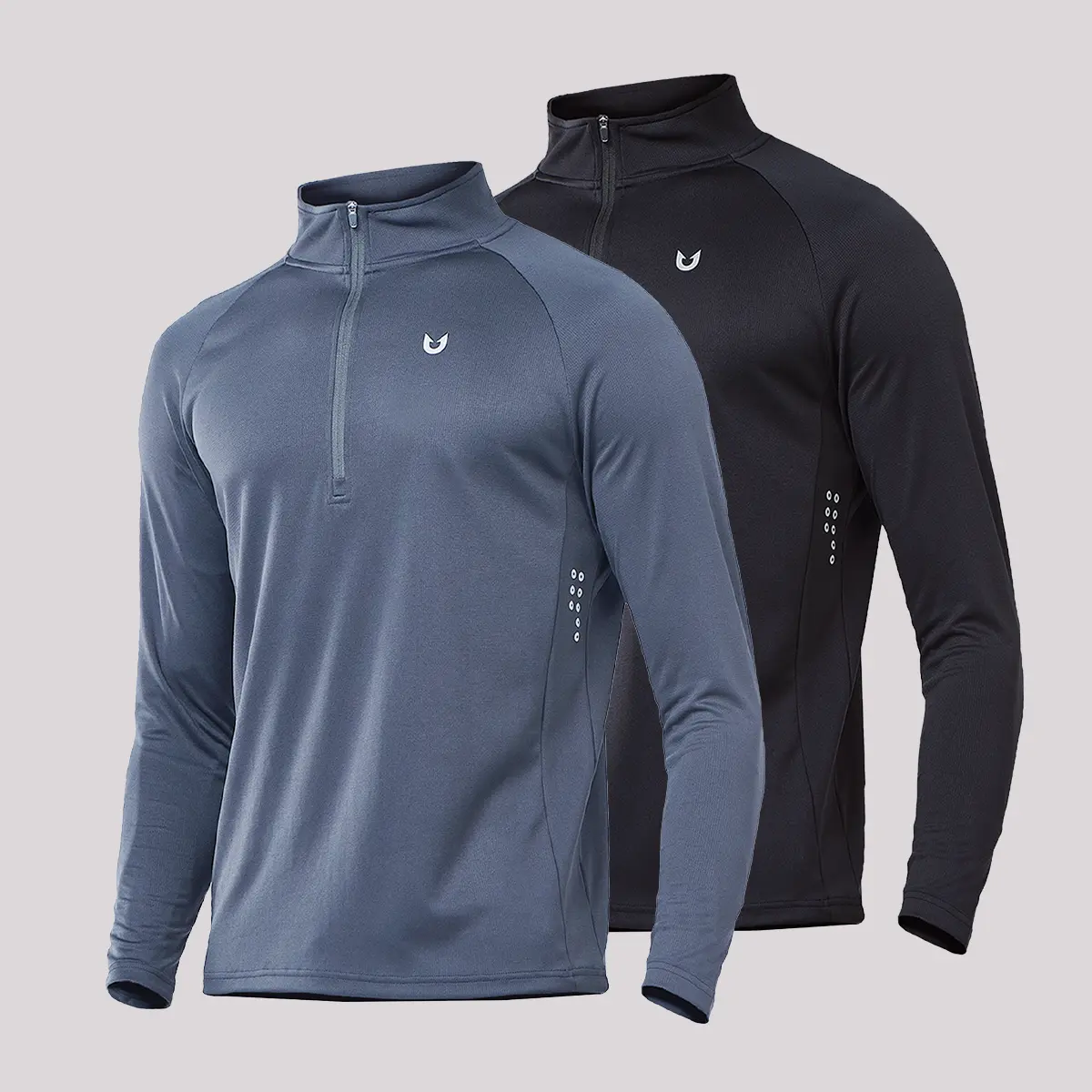 Men's Quarter Zip Long Sleeve Shirt - UPF 50+ Sun Protection,Quick -Dry Pullover, 4-Way Stretch, Moisture Wicking Athletic Top