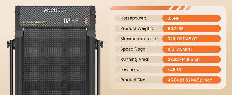 ANCHEER Walking Pad Treadmill with Built-In Foot Massager -  Dual-Sided Foldable Design Perfect for Home, Office & Apartments