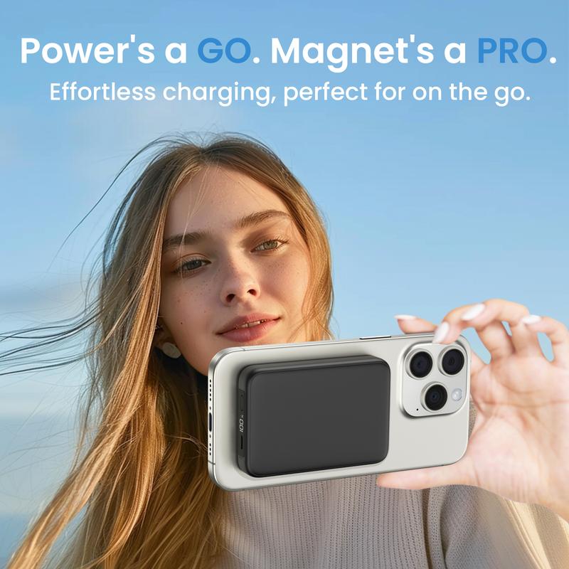 Magnetic Power Bank, 10000mAh Wireless Portable Charger with LED Display, 20W PD Fast Charging, Battery Pack with USB C Output/Input, Power Bank for iPhone16/15/14/13/12 Series and more Magnetic Power Bank, 10000mAh Wireless Portable Charger with LED Display, 20W PD Fast Charging, Battery Pack with USB C Output/Input, Power Bank for iPhone16/15/14/13/12 Series and more