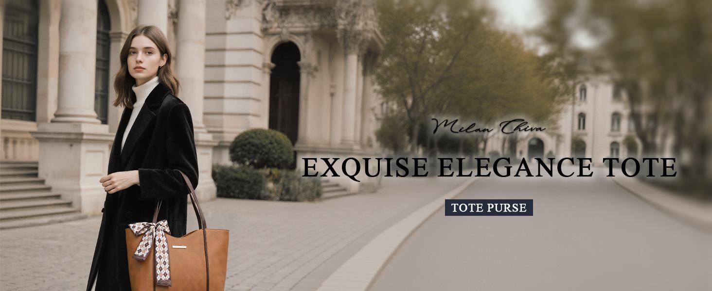 Milan Chiva Tote Bags for Women Medium Top Handle Satchel Purses Designer Shoulder Handbag Hobo Bags with Stylish Bow Accent