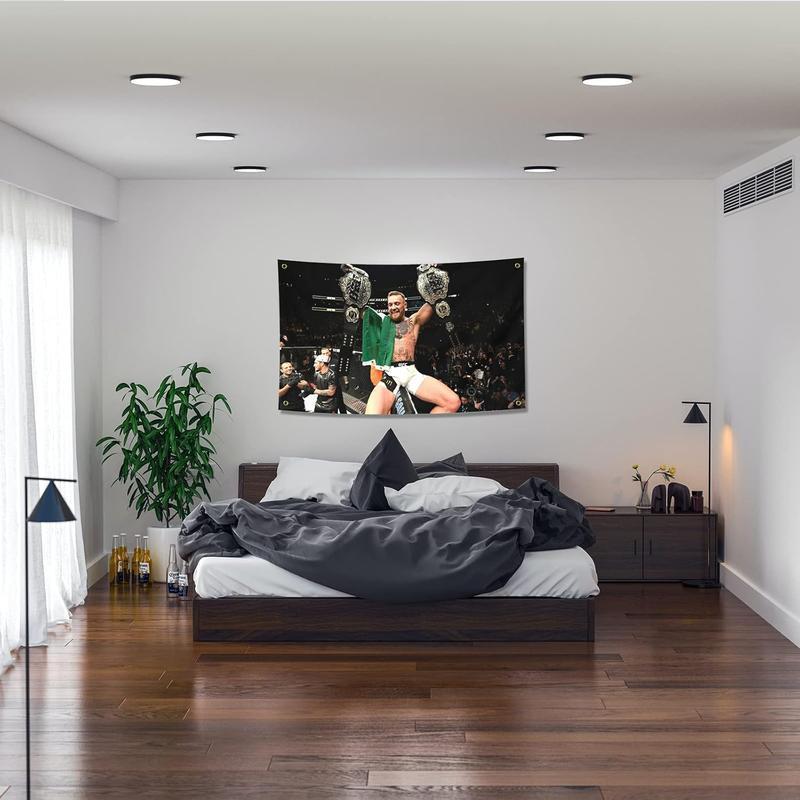 Conor McGregor Boxing 3x5FT Flag Funny Poster Durable Man Cave Wall Flag for College Dorm Room Decor Banners Ornaments Decoration Print  Tapestry