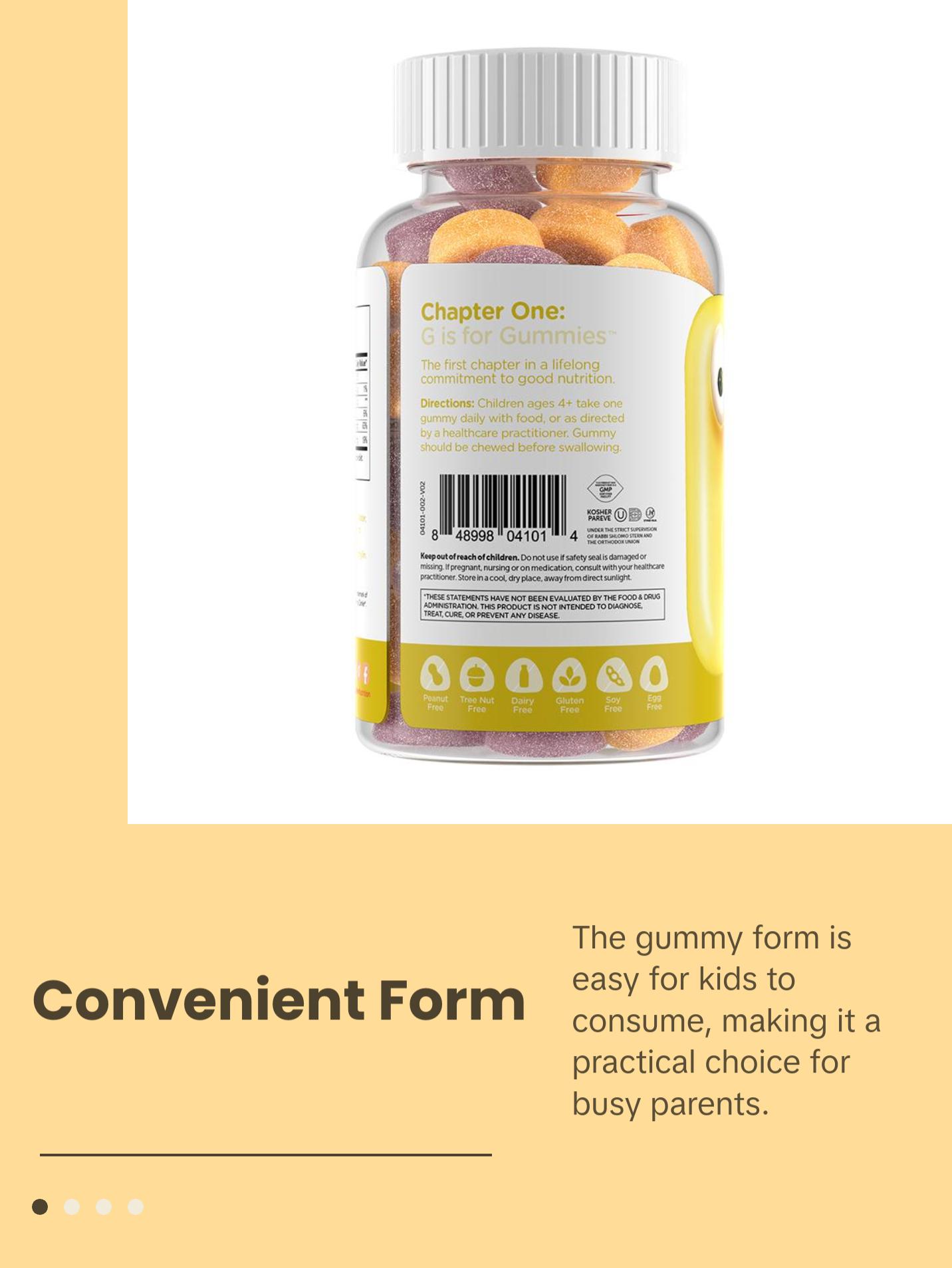 Zahler Bones Gummies - Natural Vitamin D3 & Calcium Gummy for Kids - Orange Strawberry Cherry Flavor - 60 Count Bottle - Kosher Healthcare Supplement