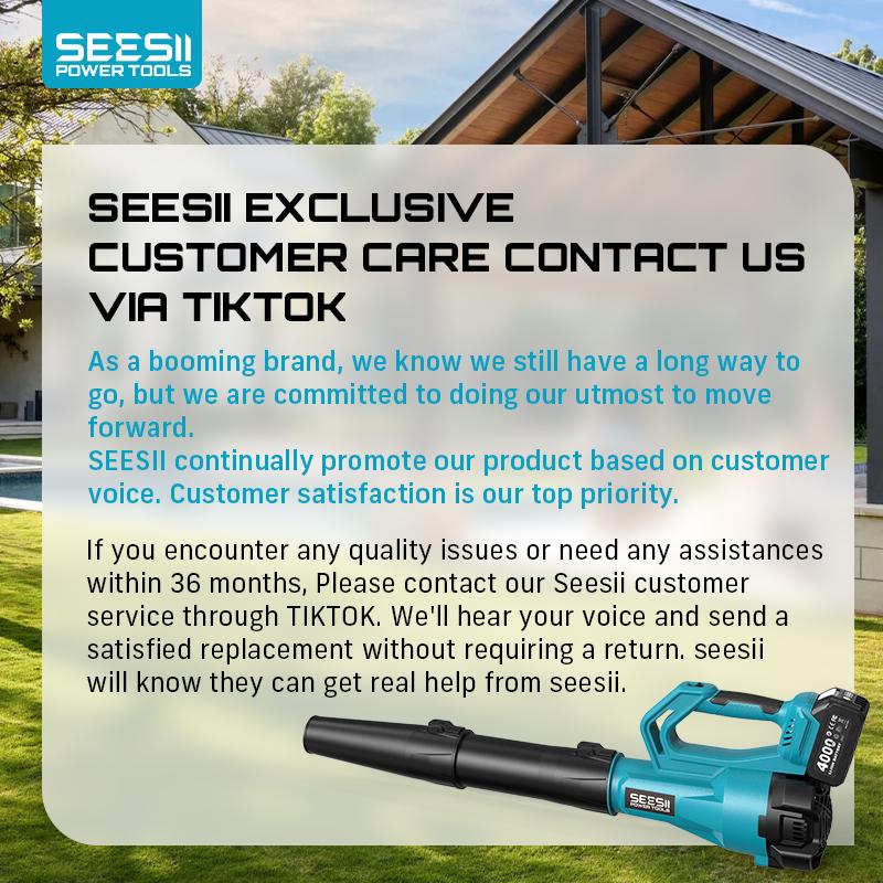 Seesii  Leaf Blower Cordless Electric Leaf Blower/Snow Blower  780CFM/440MPH Brushless Motor 2x4000mAh Batteries Handheld Snow Blower Variable Speed Control Turbo Button Electric Blower for Lawn Care Debris Dust Removal Outdoorfun