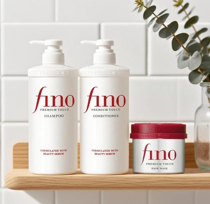 Fino Hair Mask 230g Shampoo & Conditioner 550ml *2 - for Haircare Deeply Nourish Oil Repairing Cleanser Cleansing Moisturizing Hydrating Hydration Restorative Comfort