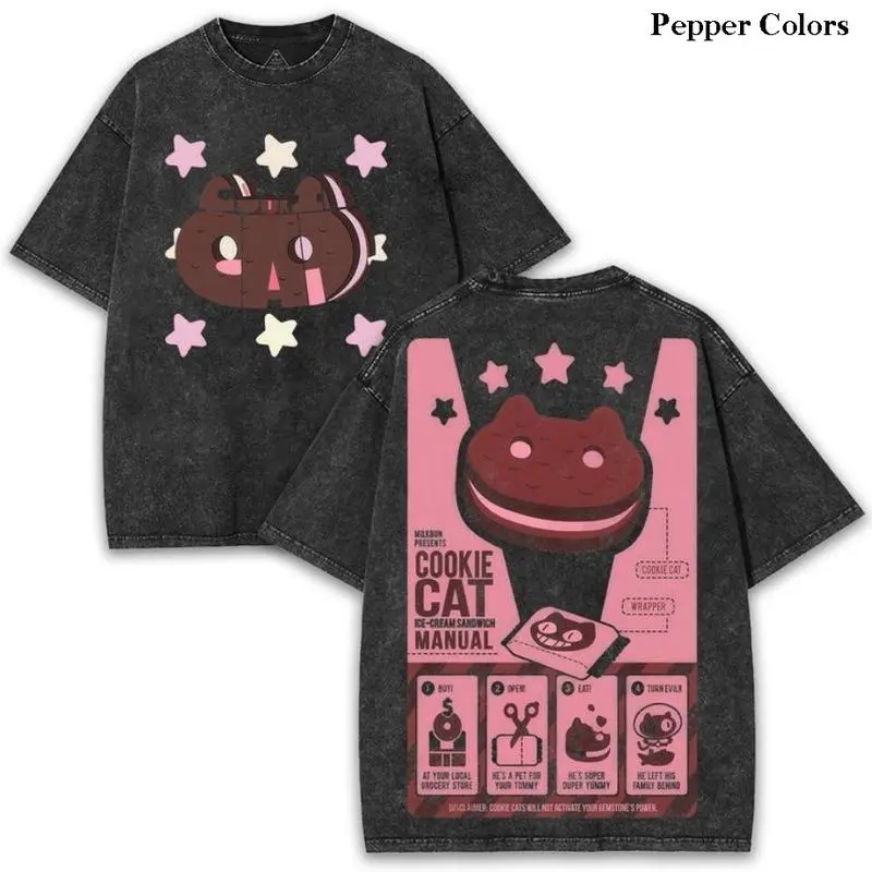 Steven Universe x Cookie Cat Drop Graphic Tee, Tee Featuring Retro Ice Cream Alien Vibes Cotton Streetwear, steven universe