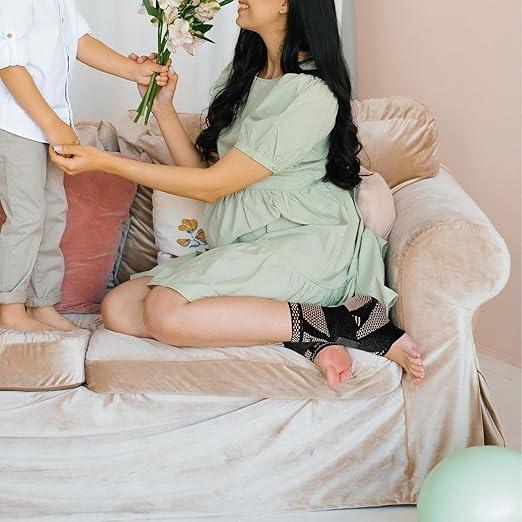 2PCS Copper Ankle Brace Compression Sleeve – Support for Achilles Tendonitis, Plantar Fasciitis, Swollen Feet, Sprained Ankle Recovery – Athletic Sports Wrap for Running, Basketball, Workout – Men & Women (Pair)