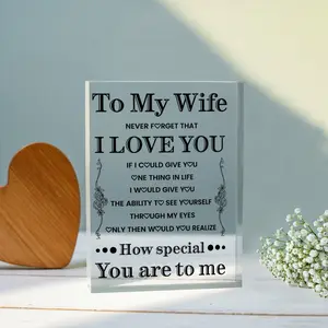 "To My Wife" Acrylic Block - "See Yourself Through My Eyes" Gift