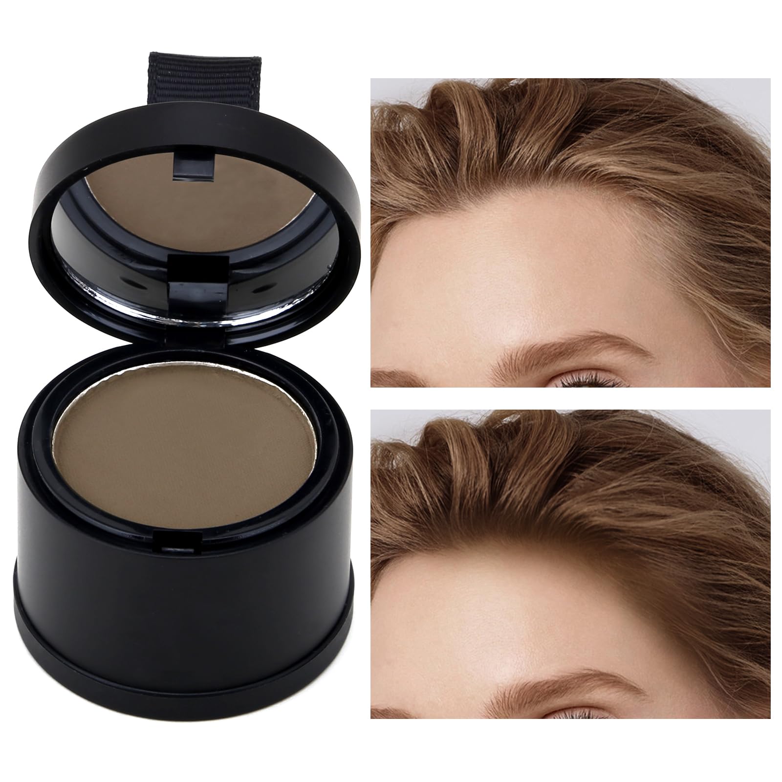 Hairline Powder Root Touch-Up – Instantly Covers Thinning Areas and Conceals Hair Loss, Creates a Natural, Fuller Hairline in Seconds
