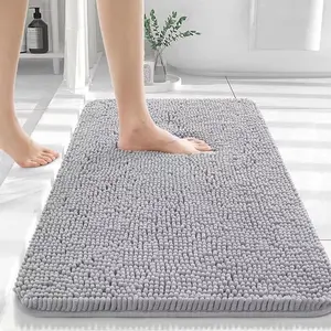 Quick Drying Bath Mat, 1 Count Non-slip Soft Water Absorbent Bath Rug, Machine Washable Room Decor Bath Mat for Bathroom Floor, Home Accessories, Bathroom Accessories, Non Slip Mats, Household Items, Home Goods, Bathroom Drying Doormat, Rubber Backing