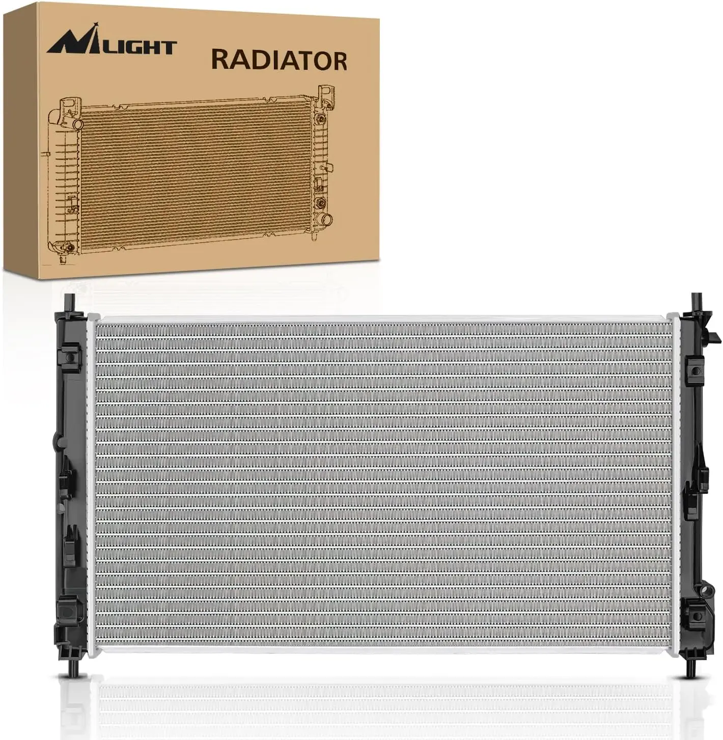 Nilight Performance Aluminum Core Radiator - 100% Leak Tested, Boosts Boiling Point, Maintains Pressure, Precision-Folded Fins, OEM Replacement for Dodge Caliber/Avenger 2007-2012, Jeep Compass 2007-2012