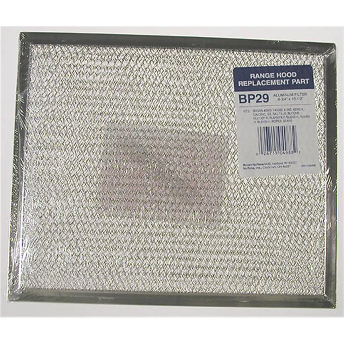 Broan BP29 Rectangular Aluminum Filter Replacement, 8.75x10.5in Size, Compatible with Range Hoods