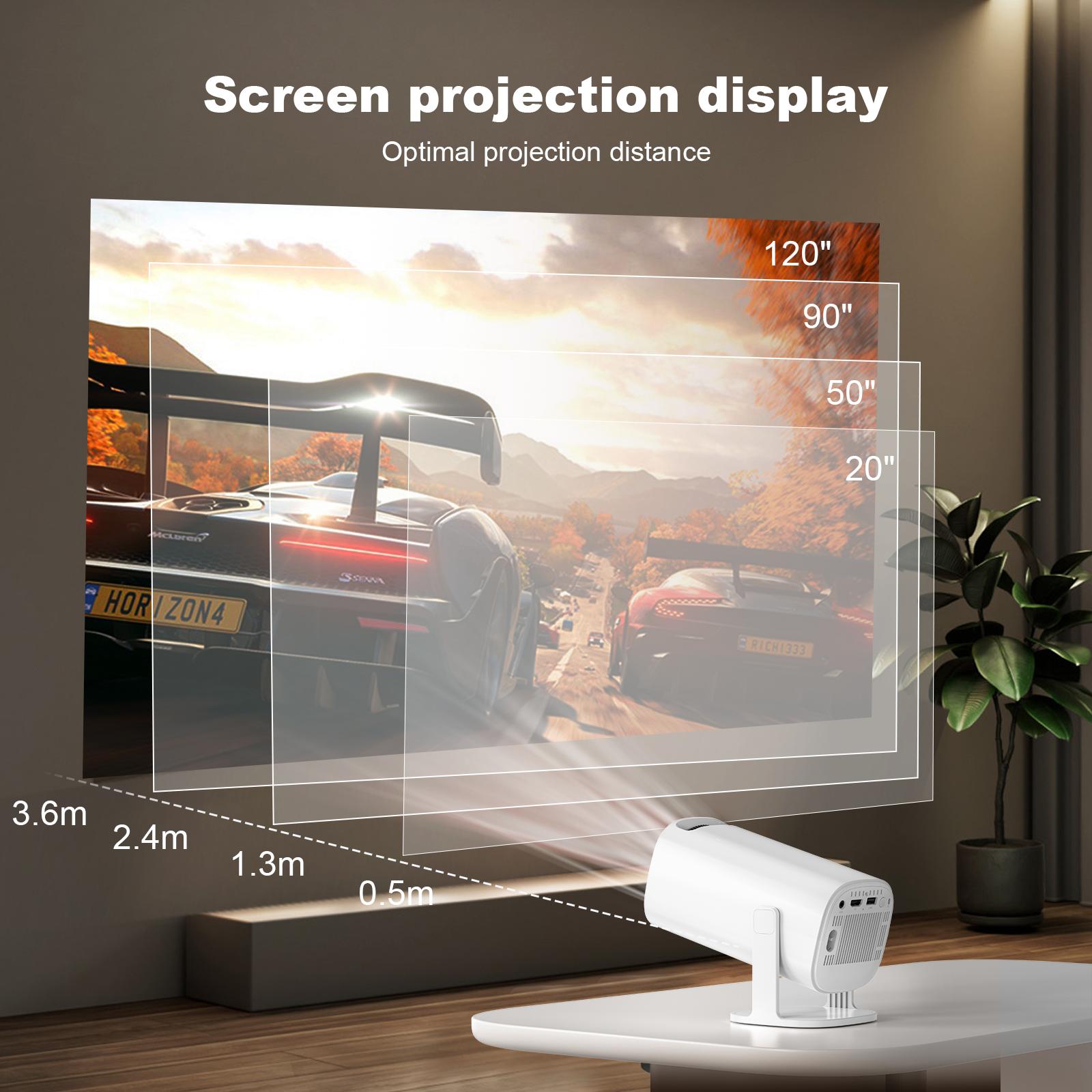 Android 11 Gaming Projector P30MAX 64GB TF Card Wireless Gaming Controller Dual WIFI 1280*720P Home Theater Portable Projector