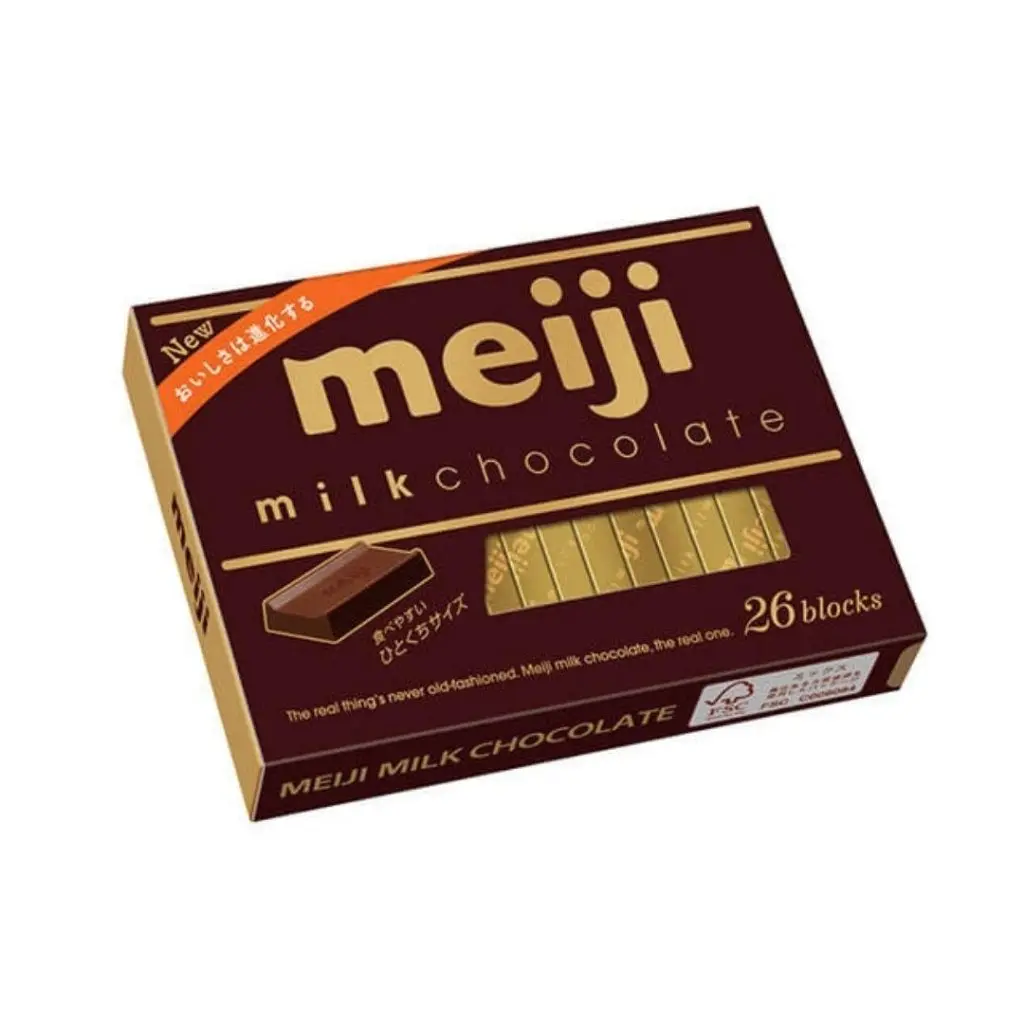 Meiji Creamy Sweet Milk Chocolate Bar, Food, Snacks, Dessert Treat - 130g
