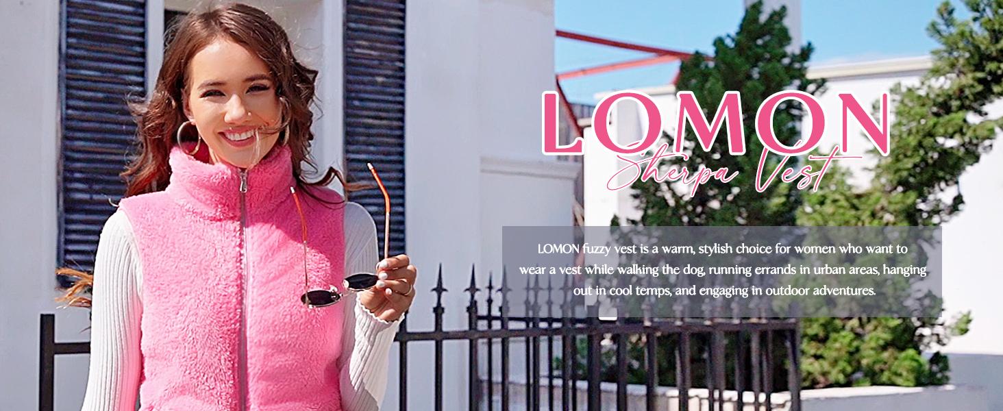 Womens Fuzzy Sherpa Fleece Jacket Lightweight Vest Cozy Sleeveless Cardigan Zipper Waistcoat Outerwear with Pocket