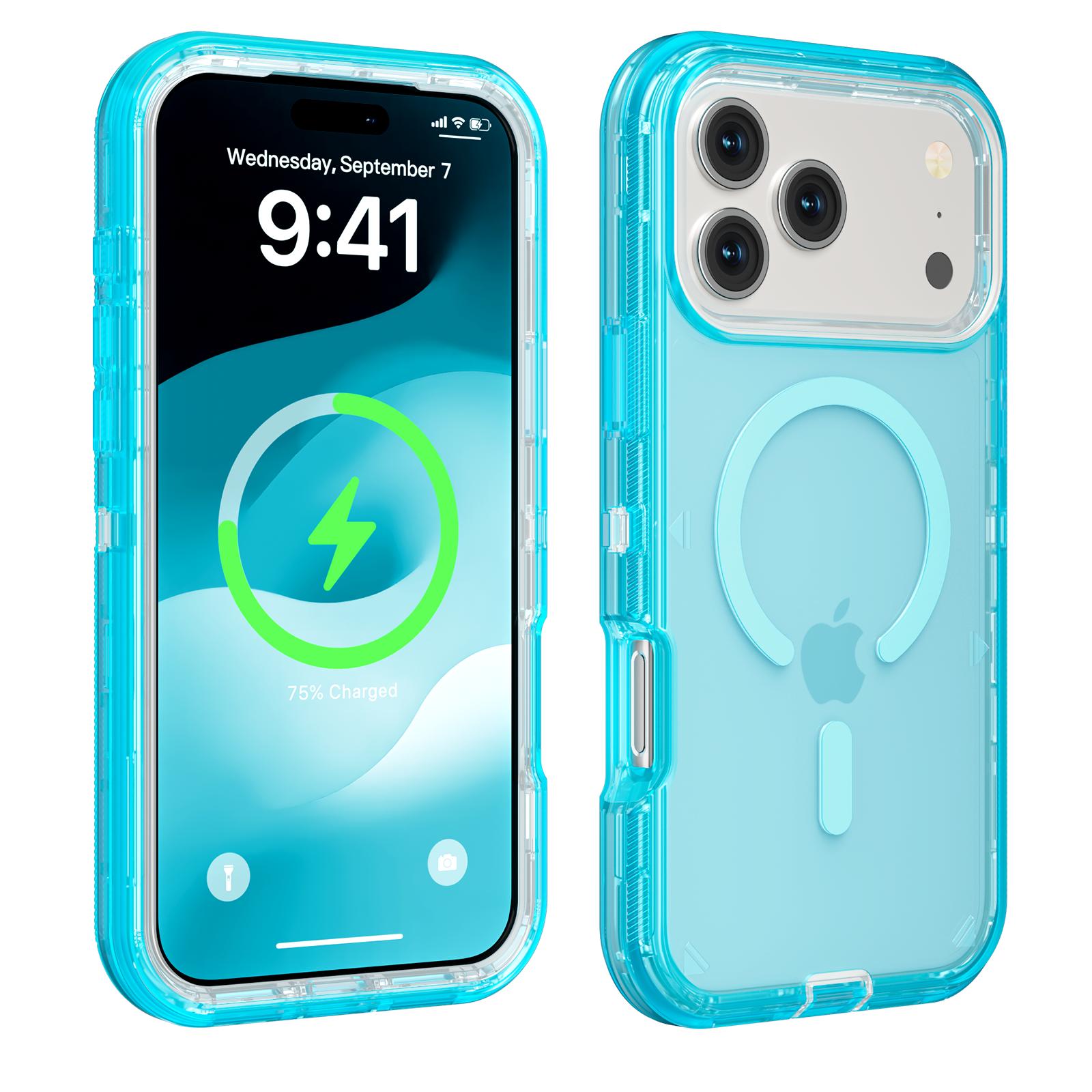 [Free!!Ship!] Mag Safe Transplant Phone Case for iPhone 17 Pro Max 16 15 14 13 Durable Dual Layer Clear Heavy Duty Shockproof Protection Phone Cover