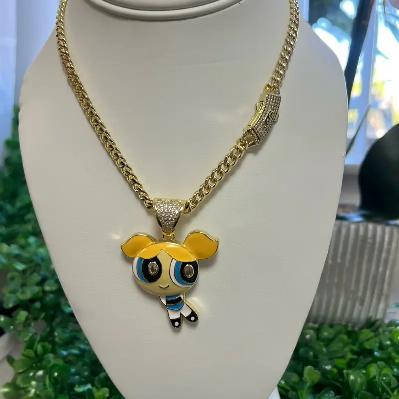 pendant with Chain Featuring Iconic Character Design pendant with Chain Featuring Iconic Character Design