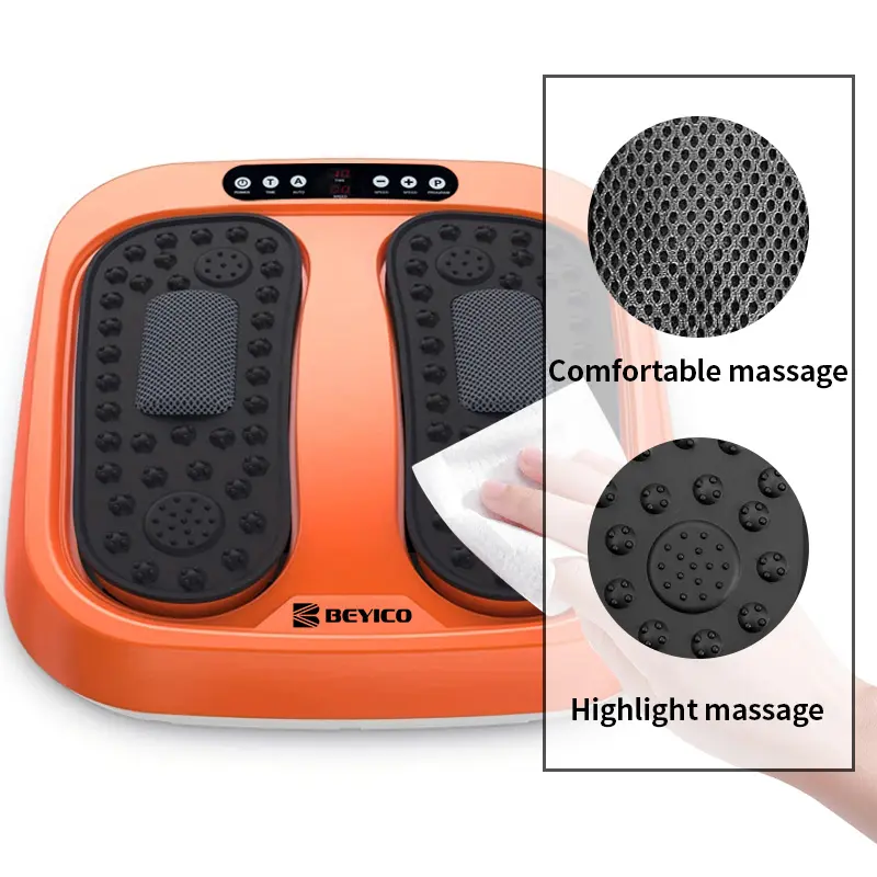BEYICO 2-in-1 Multi-Function Foot Massager, Lymphatic Drainage, Relieves Foot Pressure, Rotating and Vibration Acupoint Massage, Electric Foot Circulation Device, with Remote Control