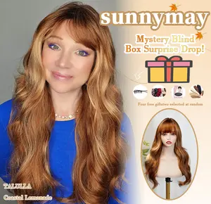 sunnymay 24 Inches Layered Style Women Fashion Synthetic Wig TALULLA Coastal Lemonade long curly brown wig honey blonde wigs ash blonde wig curly wig glueless wigs ready to wear Pre-Cut For Lace Knotless Wig Butterfly Cut Wig