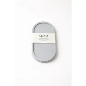 Oval tray concrete