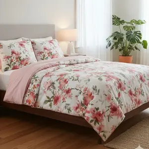 3-Piece Full/Queen Comforter Set with Classic Design Includes Comforter Two Shams and Sheet Set for Cozy Sleeping Environment