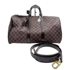 Pre-owned Louis Vuitton france Shoulder Bags Keepall Bandoulière 45 Large Brown Travel Bag H2 z5559