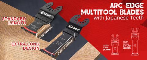 1-1/4 in. Arc Edge Oscillating Multitool Blades For General Purpose,Mixed Standard+Extra Long Cutting