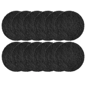 12Pack Trash Can Absorbing Filters, Activated Charcoal Purifying Deodorizer for Cans, Compost Buckets-Round