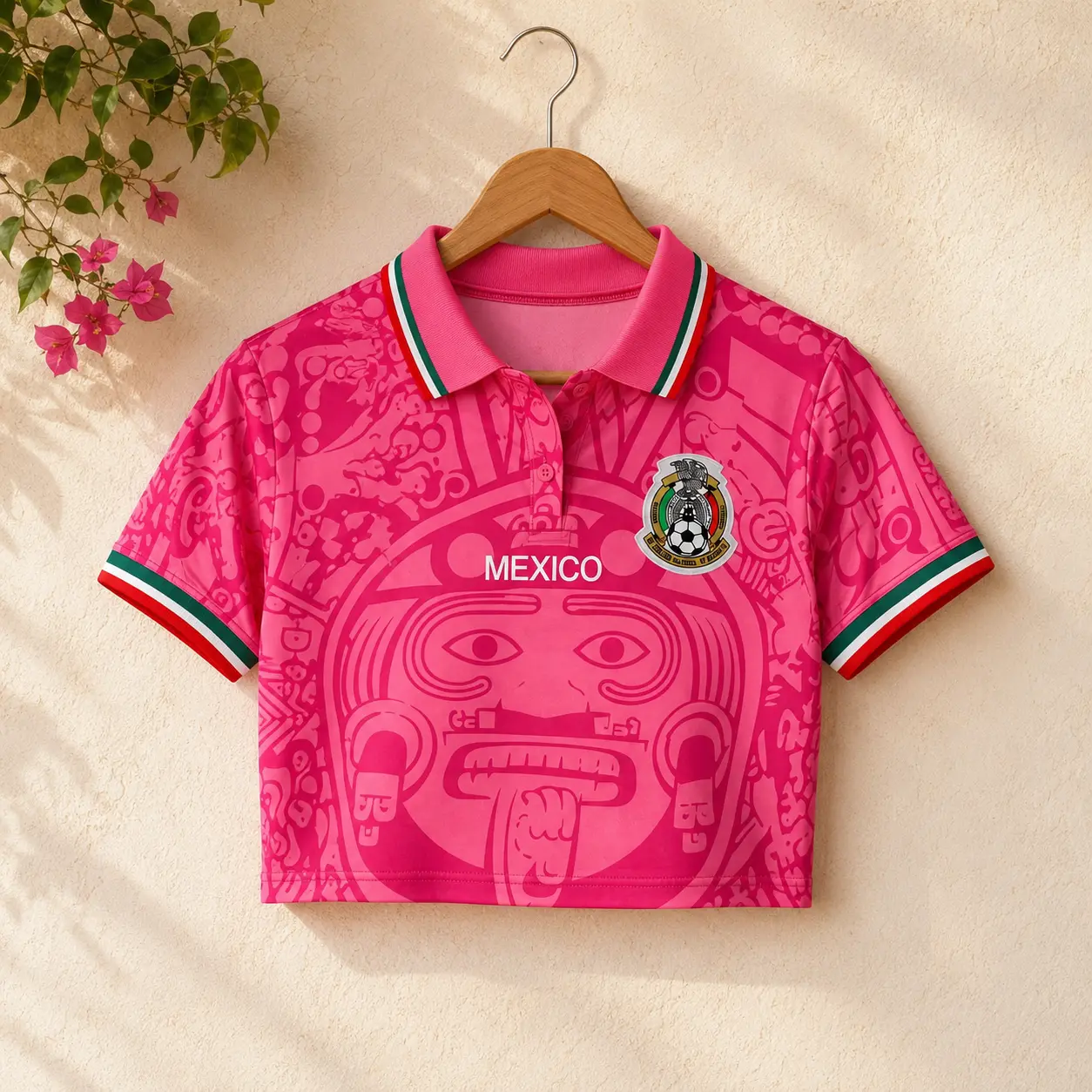 Mexico 2026 Pink 98 Inspired Jersey -Crop Top