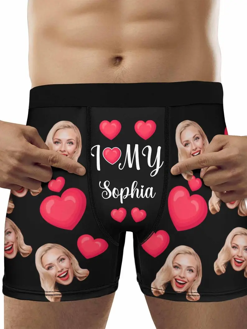 Personalized Face Boxer Briefs, Funny Anniversary Gift,Valentine's Day Gift Personalized Face Boxer Briefs, Funny Anniversary Gift,Valentine's Day Gift