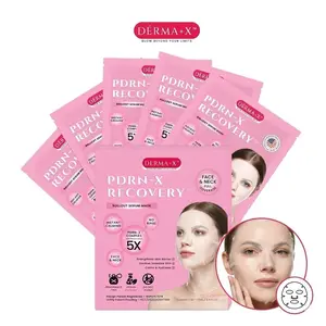 [DERMA+X PDRN-X] Recovery Rollout Serum Mask – Face & Neck Repairing Sheet Mask Hydrate, 1 Box = 5 Sheets