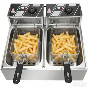12L Dual Tank Electric Deep Fryer - 5000W