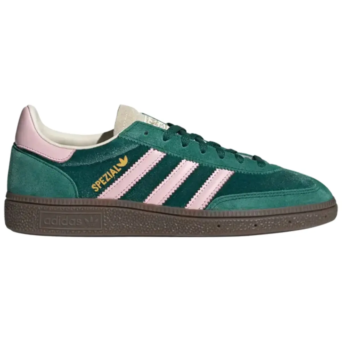 adidas Handball Spezial Green Pink Velvet Women's Fashion Shoes New