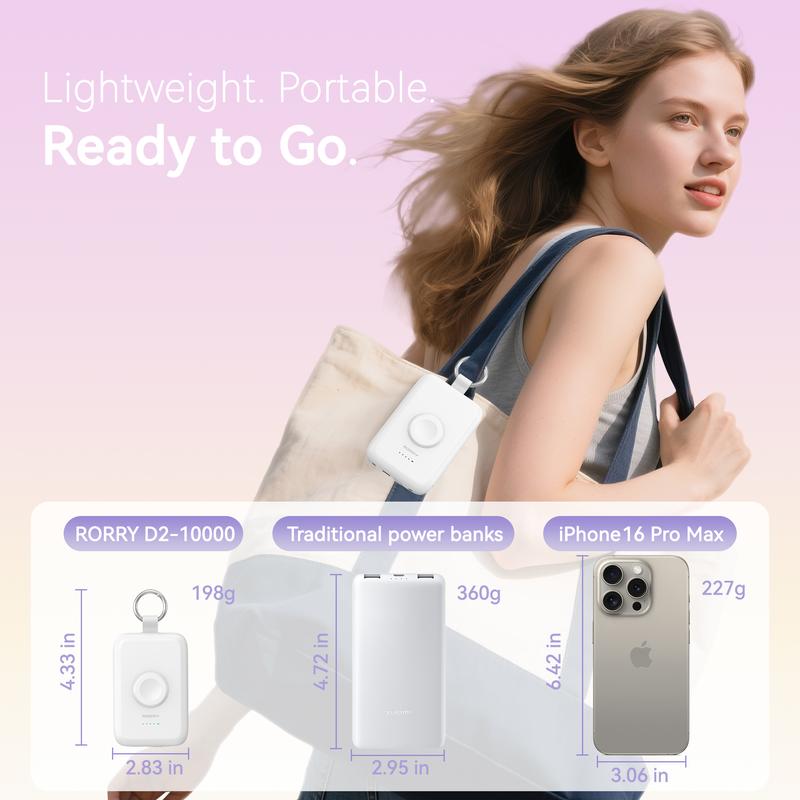 RORRY 10000mAh Portable Charger 22.5W Fast Charging Power Bank with Built-in Cables & Keychain for iPhone 17-11 iWatch Android AirPods iPad Perfect Gift Travel Battery Pack Lightweight Valentinesdaygift RORRY 10000mAh Portable Charger 22.5W Fast Charging Power Bank with Built-in Cables & Keychain for iPhone 17-11 iWatch Android AirPods iPad Perfect Gift Travel Battery Pack Lightweight Valentinesdaygift