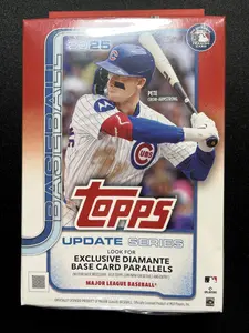 Topps 2025 Updated Series Baseball Hanger Box - 59 Cards Per Box with Relic & Autographed Auto Relics & Exclusive Diamante Base Card Parallels