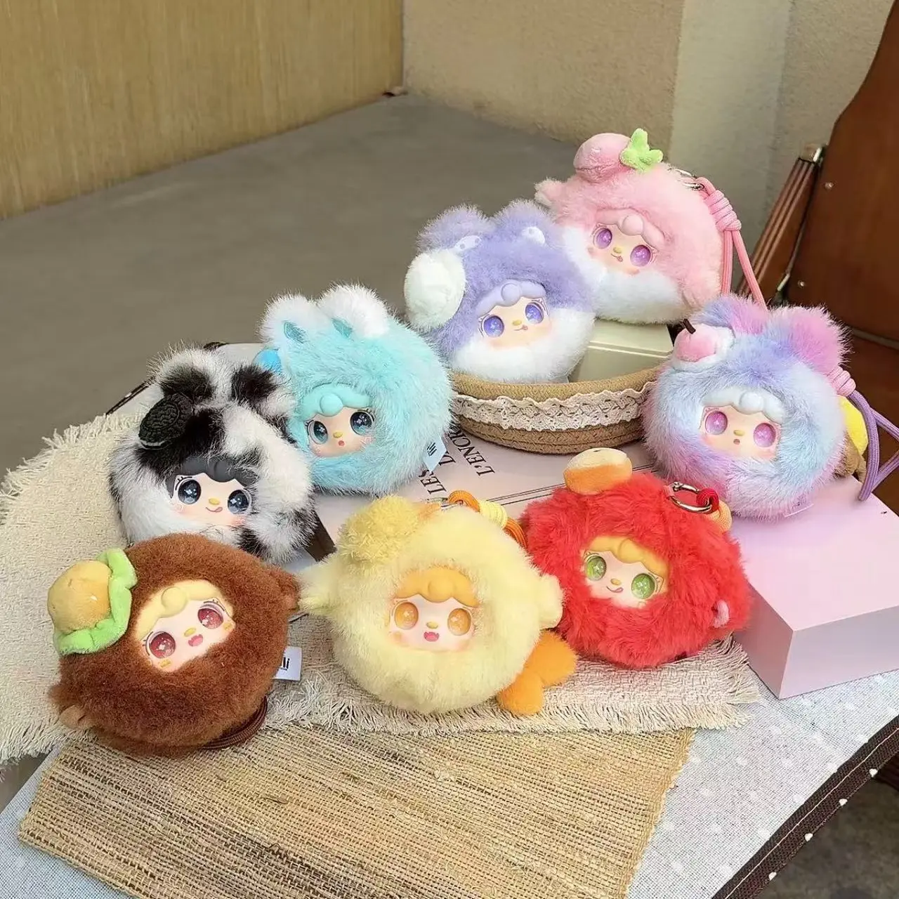 Yooki plush blind box mirror & comb series-energy boost station,Soft Furry Collectibles,Backpack or clothing decoration,Stuffed Animal