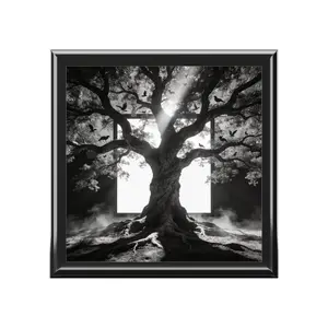 Gothic Tree Jewelry Box – Black & White Mystical Keepsake