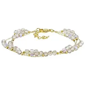 JTV Gold Tone Stainless Steel 6.3mm Bead Chain Bracelet