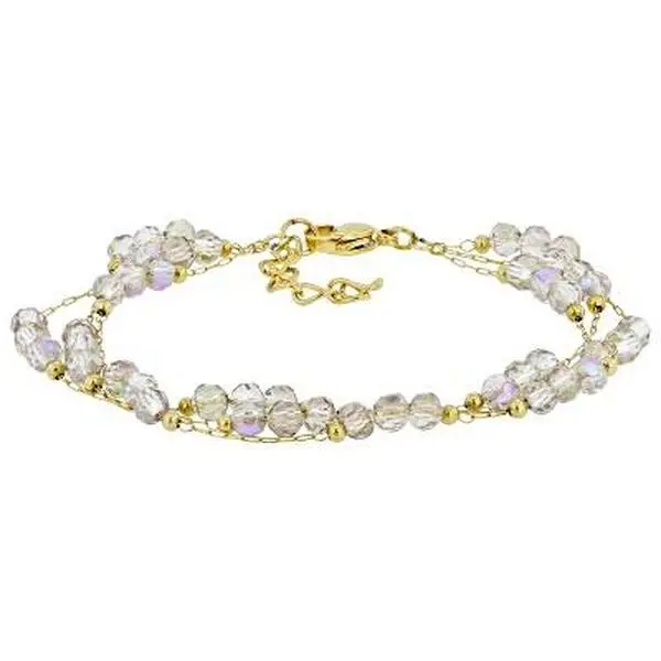 Jtv Sophisticated Steel Gold Tone Exquisite Bracelet - 6.3mm Stainless Steel Bead Chain, Lobster Clasp, Adjustable Extender for Gold Aesthetic Look