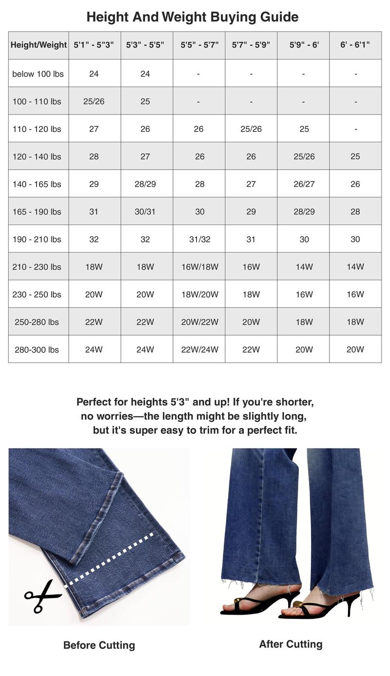 Magic ONESO Mid-low Rise Baggy Jeans Stretchy Wide Leg Distressed Light Blue/Dark Blue Denim Tummy Control Curve Hugging Plus Size Regular Size BBL