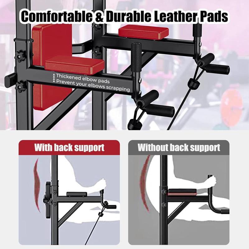 multi-functional Power Tower Pull Up Bar & Dip Station | Multi-Function Strength Training Home Gym Equipment | Adjustable Height for Full Body Workout | 450LBS Capacity