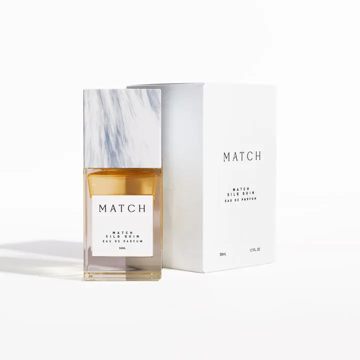 Unisex Match Silq Quin Beauty Perfume, Long-Lasting Rich Scent with Smoky Tones & Smoky Aroma, Alcohol-Free Fragrance, Rich, Smoky Tones