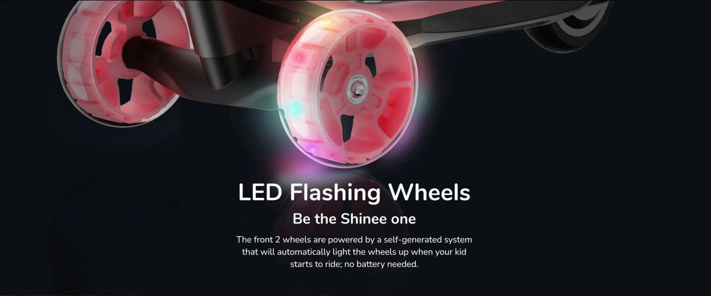 【Christmas gift】Balance Electric Scooter for Kids Ages 3-12, 3 Adjustable Height Toddler Motorized Scooters, Bluetooth Music Speaker, LED Light 3 Wheels, Thumb Accelerator, Balance Training Scooter for Toddlers,Foldable Scooter for Girls/Boys